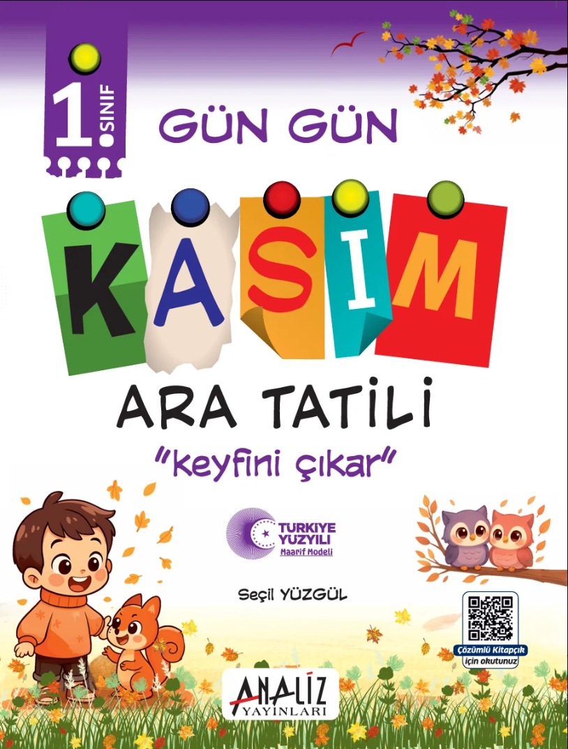 1.Sınıf Gün Gün Kasım Ara Tatili Kitabı